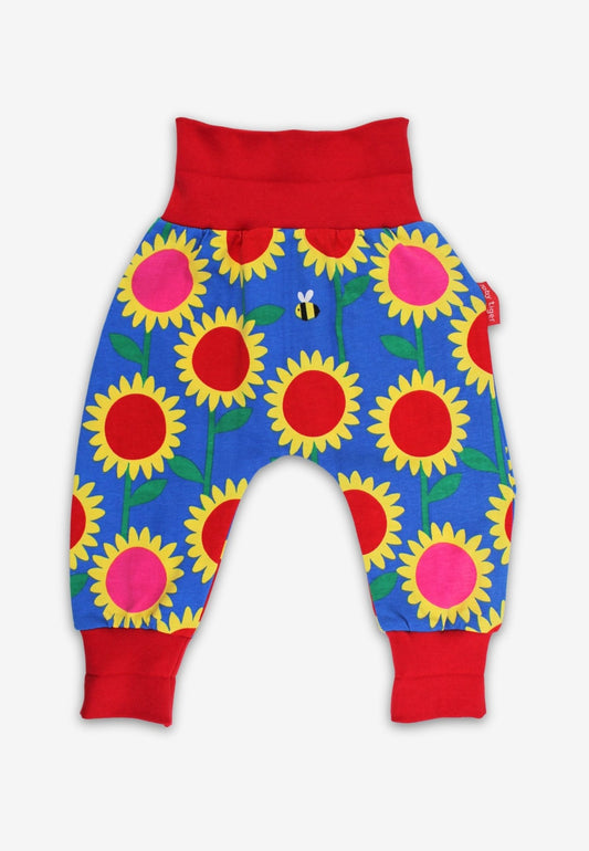 Bio - Baumwoll Kinder Schlupfhose mit Sonnenblumen - Meer Druck - Toby Tiger GmbH