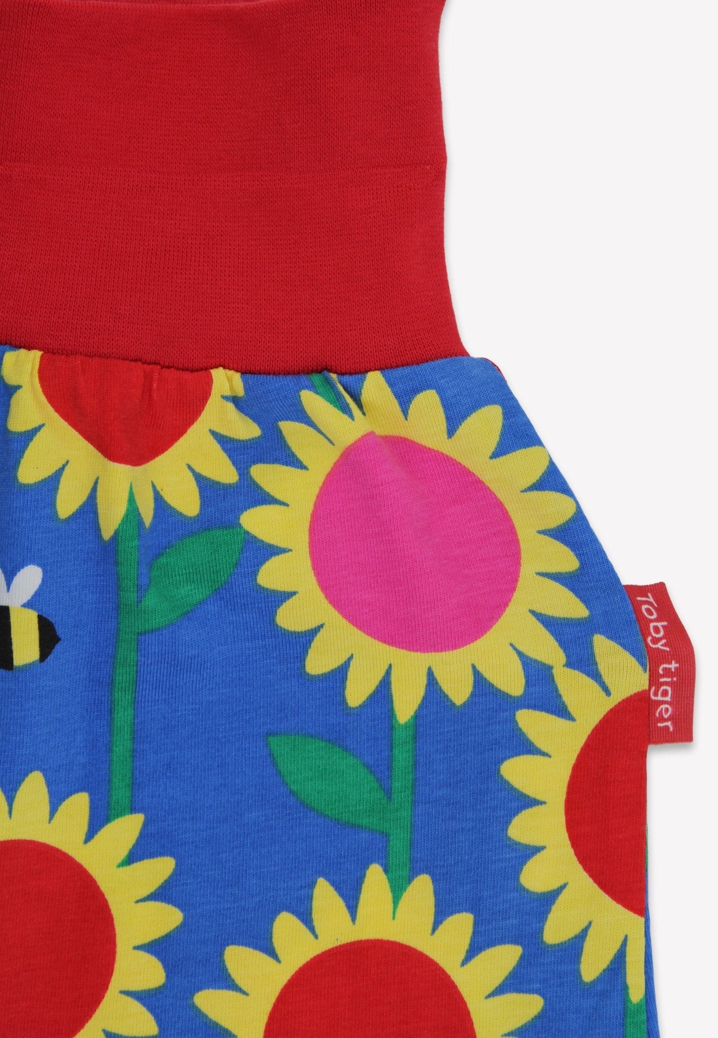 Bio - Baumwoll Kinder Schlupfhose mit Sonnenblumen - Meer Druck - Toby Tiger GmbH