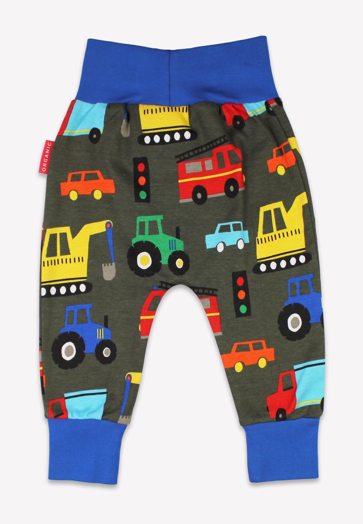 Bio - Baumwoll Kinder Schlupfhose mit Fahrzeug - Druck - Toby Tiger GmbH