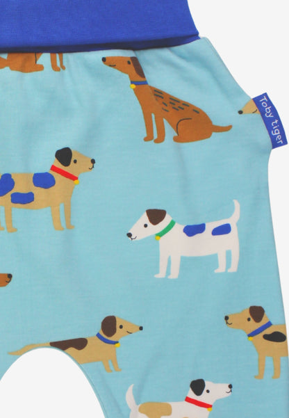Bio-Baumwoll Kinder Schlupfhose mit Hunde-Druck