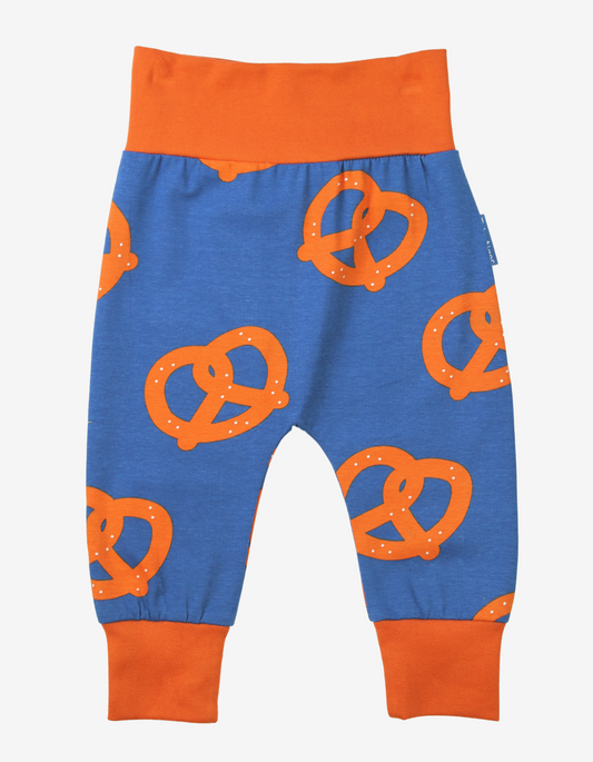 Organic cotton "yoga pants" with pretzel print