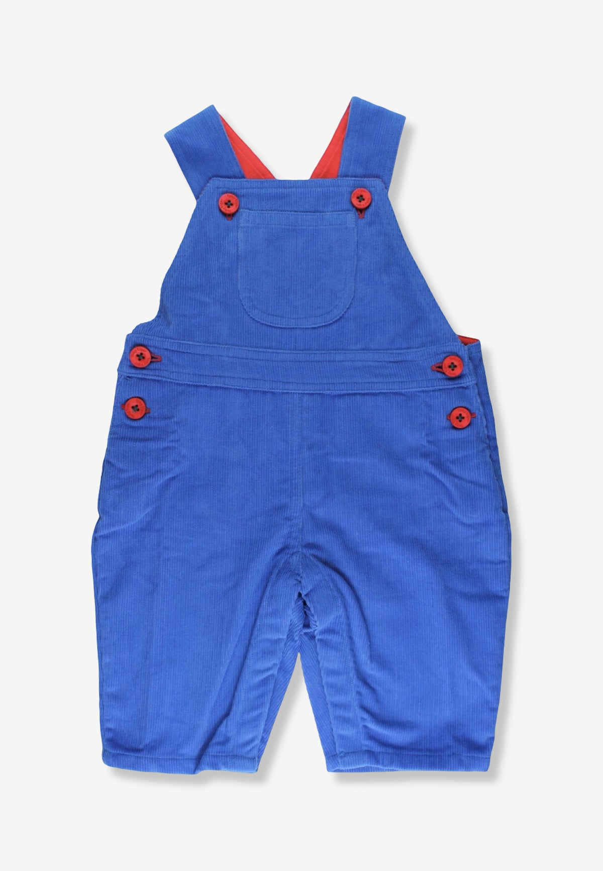 Organic Cotton Kids' Corduroy Overalls in Blue