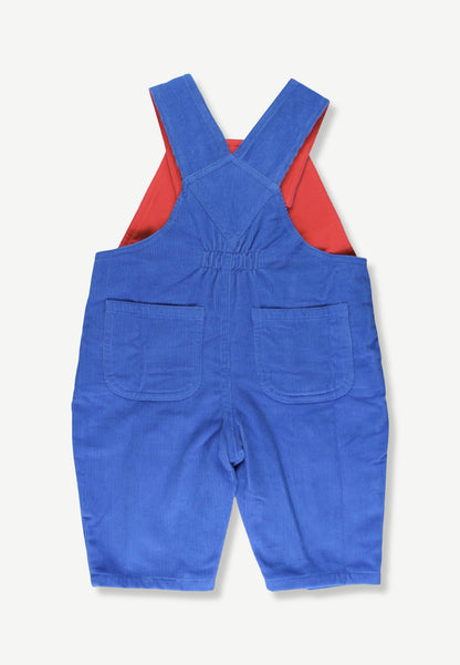 Organic Cotton Kids' Corduroy Overalls in Blue