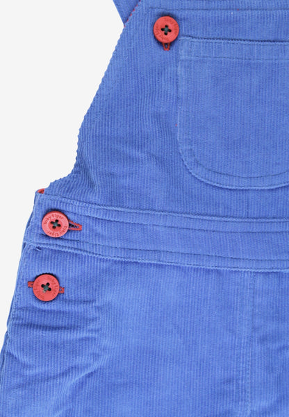 Organic Cotton Kids' Corduroy Overalls in Blue