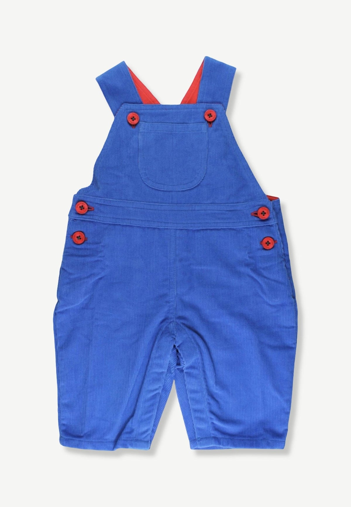 Bio-Baumwoll Kinder Cord-Latzhose in Blau