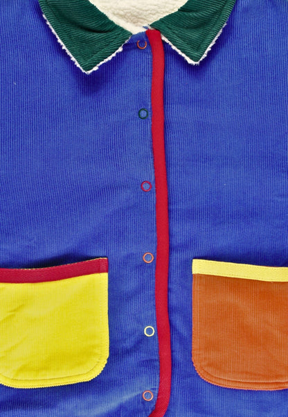 Bio-Baumwoll Kinder Jacke zum Wenden im Sherpa-Stil