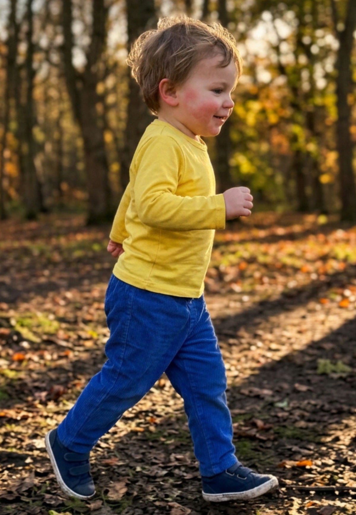 Bio-Baumwoll Kinder Cordhose in Blau