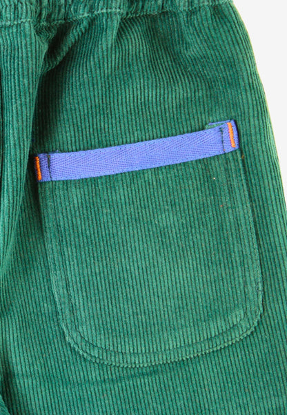 Organic Cotton Kids' Corduroy Trousers in Green