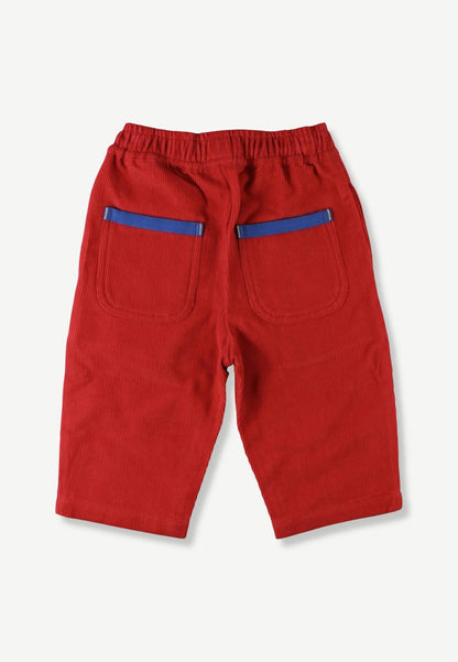 Bio-Baumwoll Kinder Cordhose in Rot