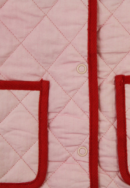 Bio - Baumwoll Kinder Jacke zum Wenden mit rotem großkarierten - Muster - Toby Tiger GmbH