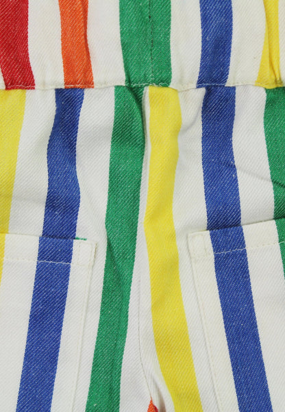 Bio - Baumwoll Kinder Shorts mit bunten Streifen - Toby Tiger GmbH