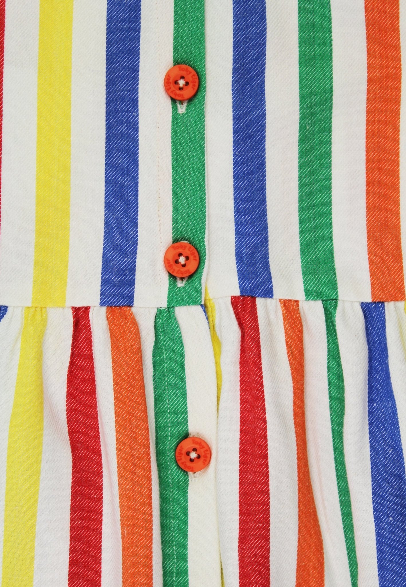 Bio - Baumwoll Kinder Kleid mit bunten Streifen - Toby Tiger GmbH