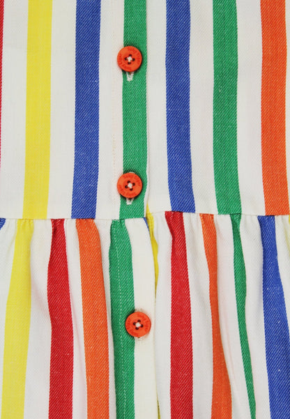 Bio - Baumwoll Kinder Kleid mit bunten Streifen - Toby Tiger GmbH