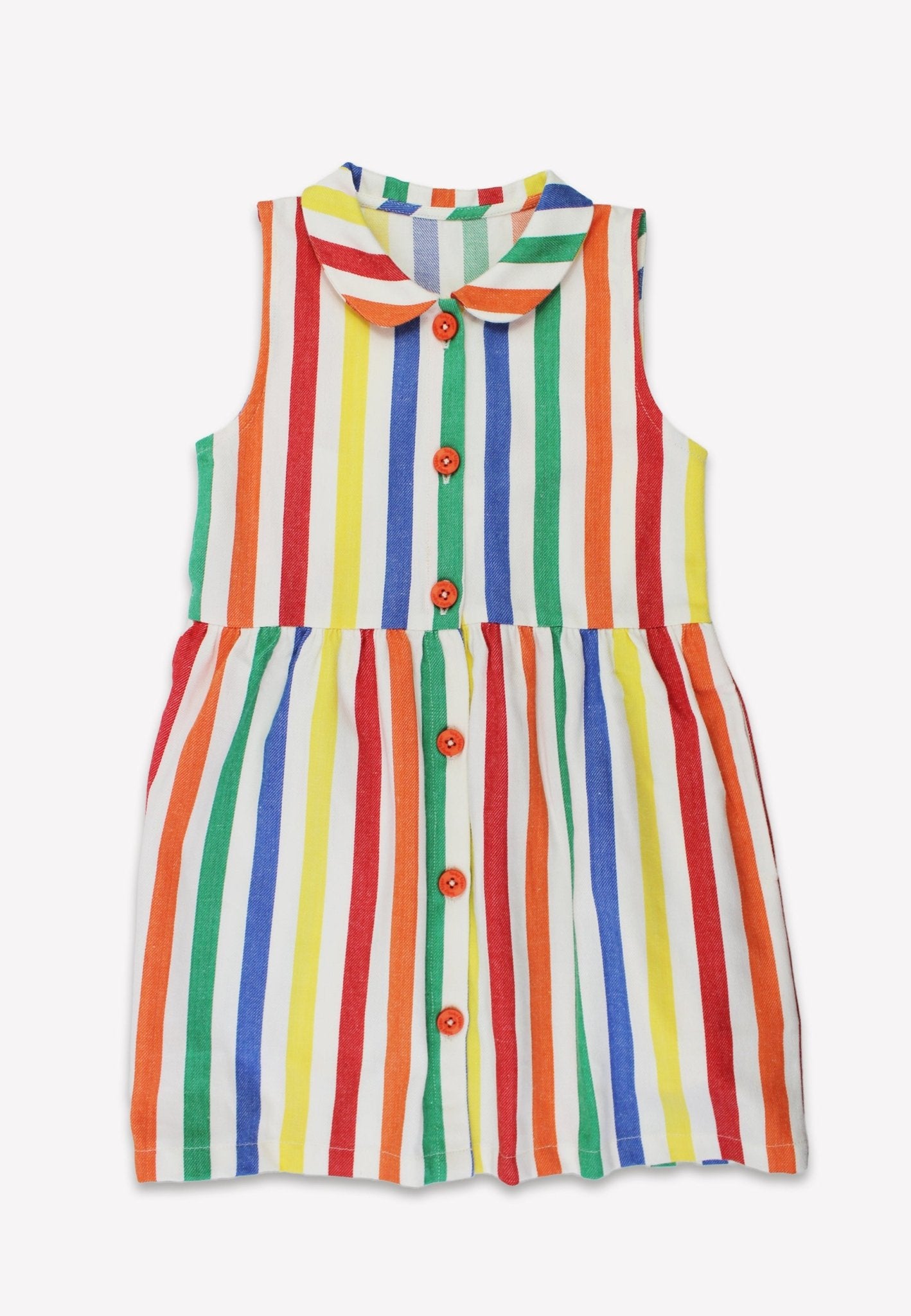 Bio - Baumwoll Kinder Kleid mit bunten Streifen - Toby Tiger GmbH