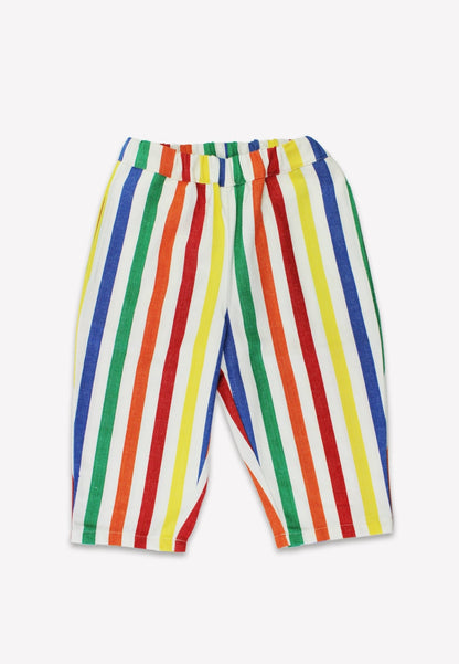 Bio - Baumwoll Kinder Hose mit bunten Streifen - Toby Tiger GmbH