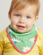 Load image into Gallery viewer, Organic baby towel with daisy print
