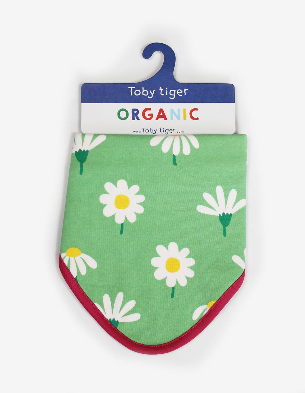 Organic baby towel with daisy print