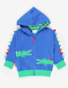 Bio Hoodie mit Krokodilapplikation