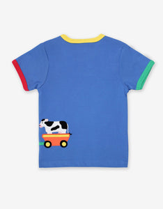 T-Shirt aus Bio Baumwolle mit Eisenbahn Applikation