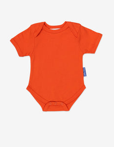Baby Body aus Bio Baumwolle in Orange, unifarben