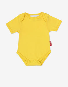 Baby Body aus Bio Baumwolle in Gelb, unifarben