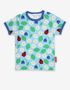 T-Shirt aus Bio Baumwolle mit Marienkäfer Print