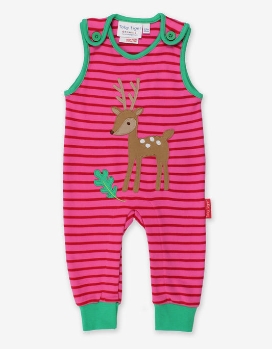 Onesie made from organic cotton with fawn appliqué