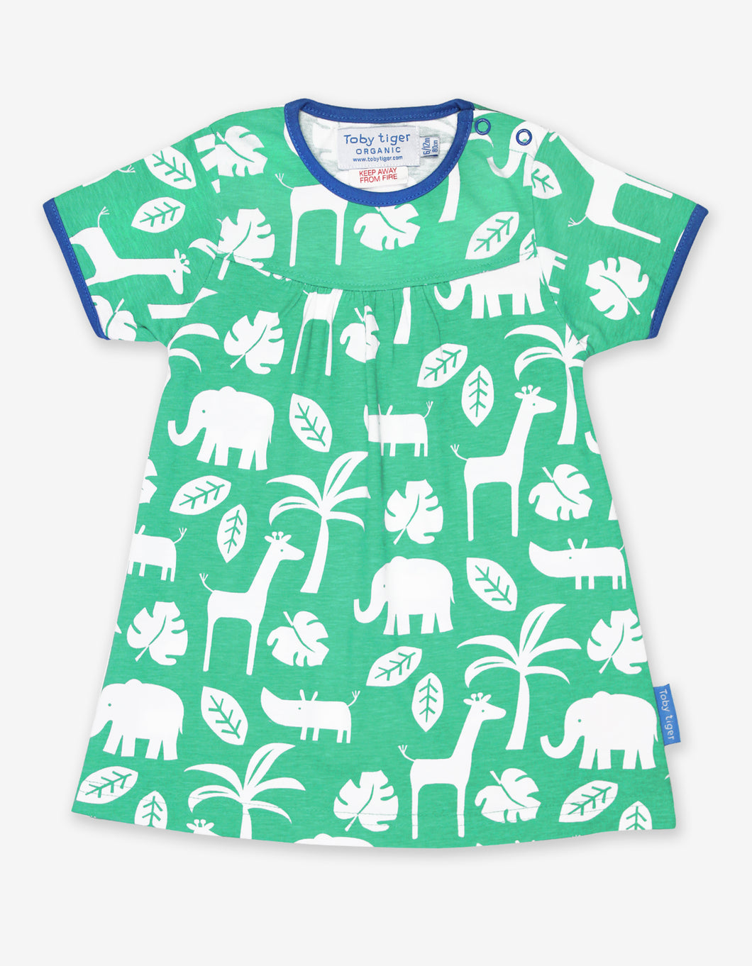 Organic Green Jungle Print Dress