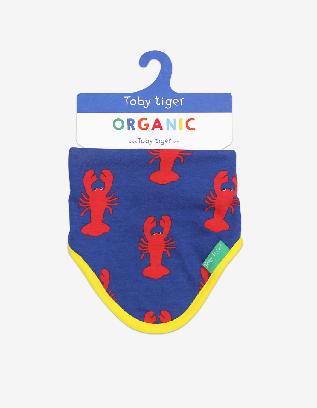Organic Lobster Print Dribble Bib