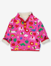 Load image into Gallery viewer, Sweatshirt with fleece lining made from organic cotton with a colorful print
