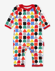 Organic Multi Building Block Print Sleepsuit
