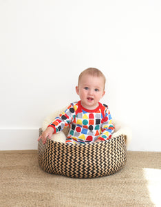 Organic Multi Building Block Print Sleepsuit