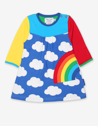 Organic Multi Rainbow Applique Dress
