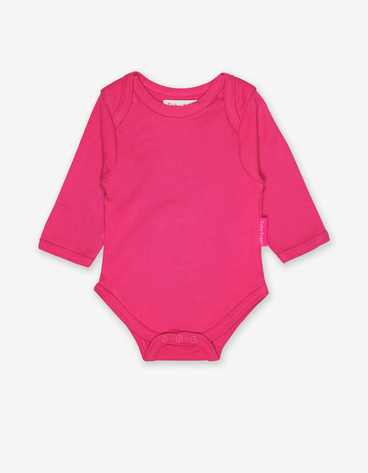 Baby Body mit Schlupfausschnitt in Pink aus Bio Baumwolle