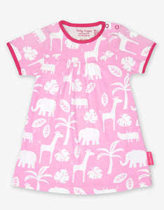 Organic Pink Jungle Print Dress