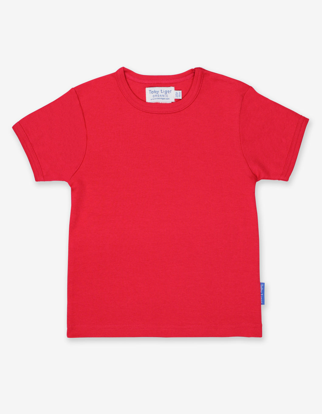 T-Shirt aus Bio Baumwolle in Rot, uni