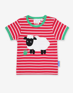 T-Shirt aus Bio Baumwolle mit Schaf Applikation