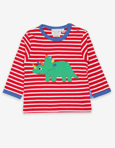 Organic Triceratops Applique T-Shirt
