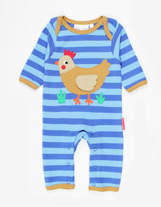 Schlafanzug, Hühner-Applikation, Bio Baumwolle