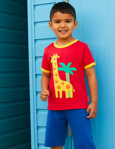 T-Shirt,-Applikation Giraffe