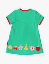 Load image into Gallery viewer, Dress, short sleeves, organic cotton with appliqué

