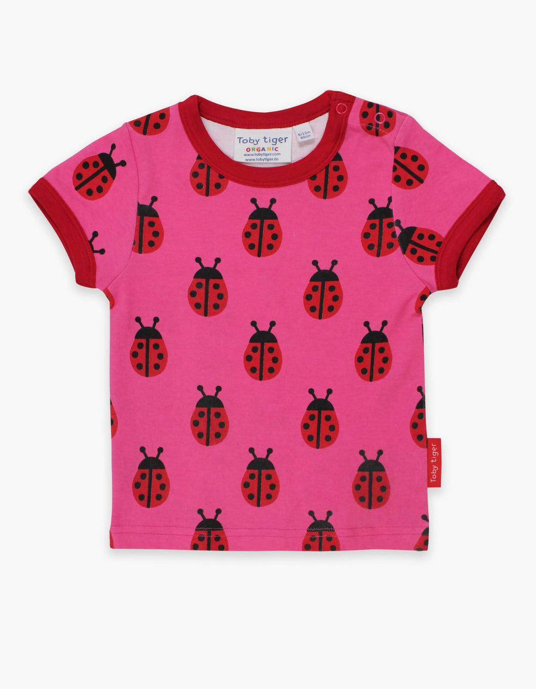 T-shirt, ladybug print, organic cotton