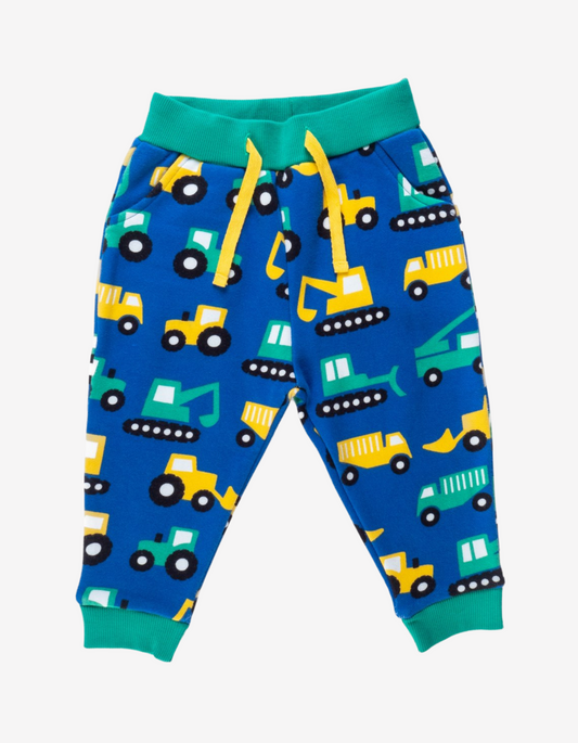 Jogger made from organic cotton with excavator motif
