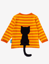 Laden Sie das Bild in den Galerie-Viewer, Langarmshirt aus Bio Baumwolle mit Katzen Applikation

