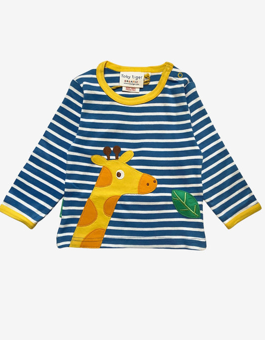 Bio Baumwoll - Langarmshirt mit "Giraffe" Applikationen - Toby Tiger GmbH