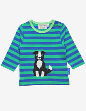 Load image into Gallery viewer, Organic long-sleeved shirt with dog applications
