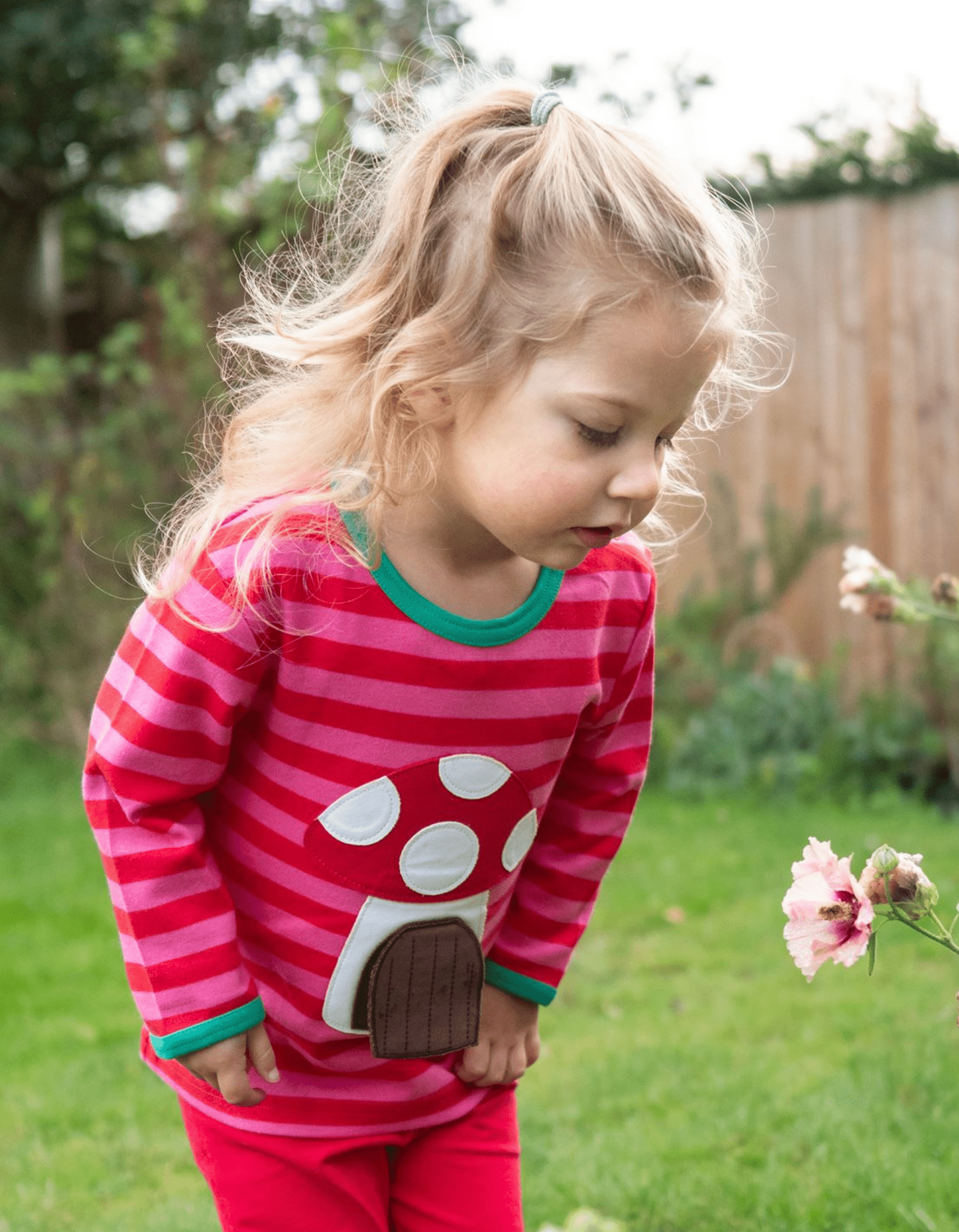 Bio Baumwoll - Langarmshirt mit Maus und Pilz Applikationen - Toby Tiger GmbH