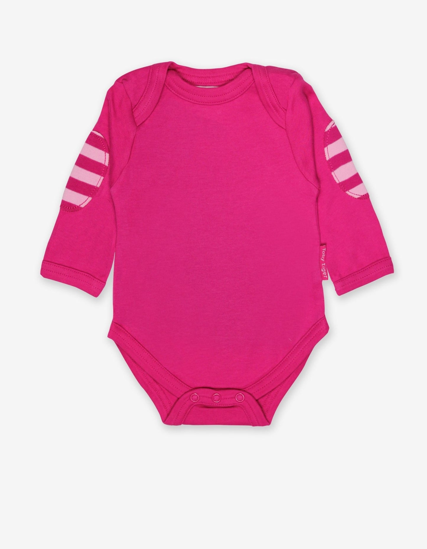 Langarm Baby Bodys in Rot und rosa gestreift aus Bio Baumwolle im Doppelpack - Toby Tiger GmbH