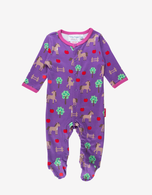 Organic cotton pajamas with horse design