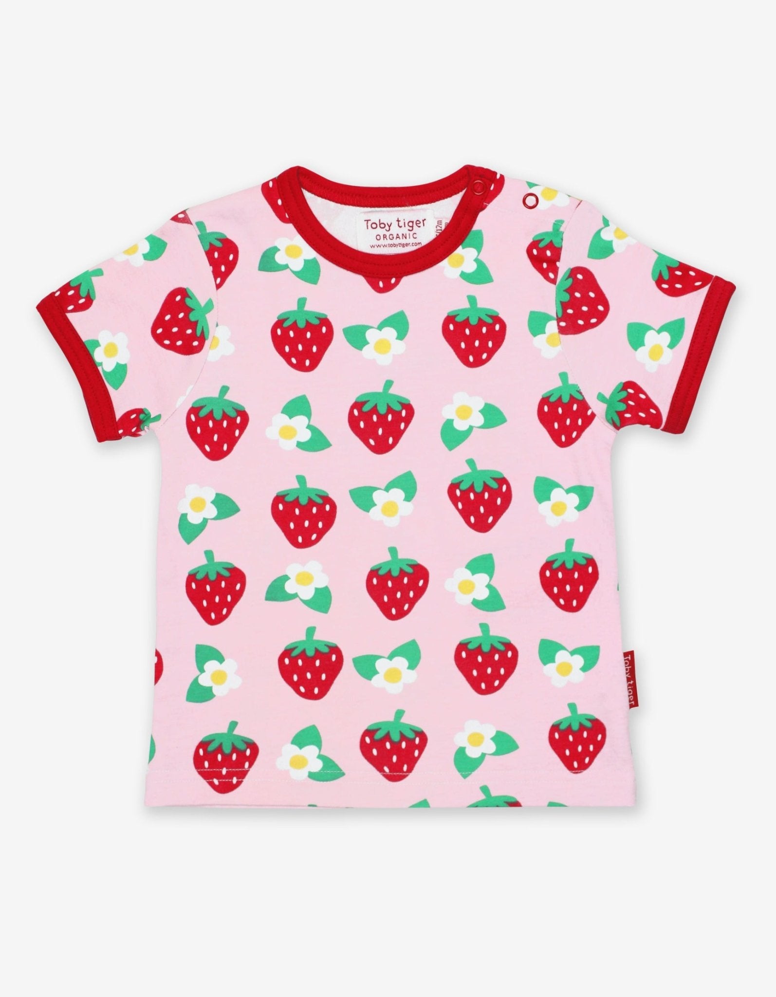 T-Shirt aus Bio Baumwolle mit Erdbeeren Print - Toby Tiger GmbH